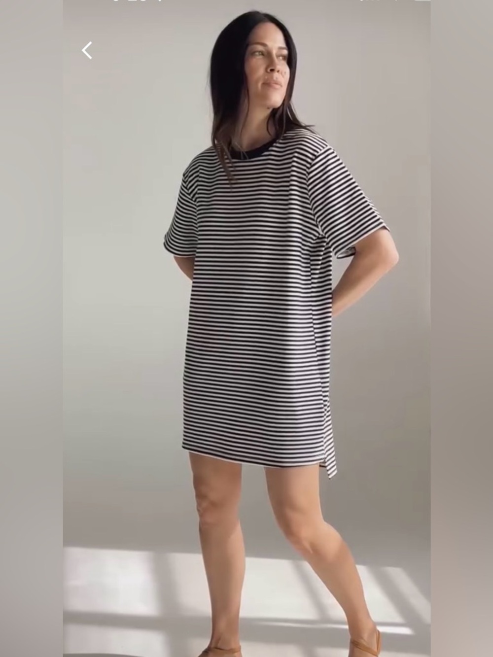 CJLA Navy Striped T-Shirt Dress - L